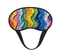 Masque ultime pour les yeux avec peinture à l'huile arc-en-ciel pour dormir, masque doux et confortable, masque relaxant sans pression nocturne.