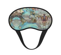 Masque universel léger pour les yeux avec carte du monde de dessin animé, idéal pour les voyages, les siestes de bureau et le travail de quart de travail. Fournit un environnement de sommeil