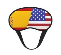 Masque universel léger pour les yeux avec drapeau américain de l'Espagne : idéal pour les voyages, les siestes de bureau et le travail de quart de travail. Fournit un environnement de sommeil