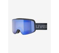 Masque Uvex Pyrit FM noir mat avec lentille Mirror Blue