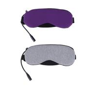Masque Vapeur Yeux USB pour Homme et Femme, Cuir Pourpre | Mode Chaud et Froid, Bloque la Lumière, Réutilisable, Usage Bureau et Voyage