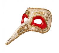MASQUE VENISE AVEC NEZ ALLONGÉ COLORÉ