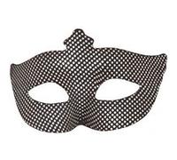 masque venise polyester noir pois argent femme - guirca 12937 Gris G