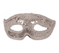 masque venise sequins argent brillant femme - guirca 12952 Gris G