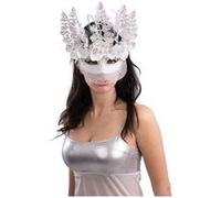 masque vénitien blanc glitter plastique adulte - carnival toys 00429 Blanc G