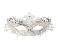 Masque Vénitien Blanc | Masque Carnaval Venise Traditionnel | Déguisement Bal Masqué Élégant | Taille Unique Adulte avec Élastique Intégré | Carnaval, Mardi Gras, Halloween | OriginalCorner