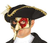 masque vénitien décoré nez musique