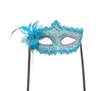 Masque Venitien Femme Masque Bal Masqué Femme, Élégant Sexy Masque Carnaval Masque Vénitien Couple pour Femme Carnaval M-ascarade Fêtes Accessoires Masque Deguisement Adulte (Blue, One Size)
