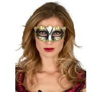 Masque vénitien pour les yeux Glitter noir-doré-argenté