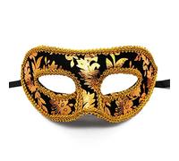 Masque vénitien vintage pour homme - Demi-masque de fête pour homme - Accessoires de costume d'Halloween pour carnaval - Demi-masque d'Halloween - Demi-masque vintage pour homme - Masque de fête pour