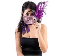 masque vénitien violet glitter plastique adulte - carnival toys 00434 Violet G