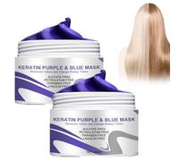 Masque Violet Déjaunisseur Intense, Vitamins Masque Violet Cheveux Blond, Purple Toning Hair Mask, Pour Cheveux Décolorés ou Éclaircis - Neutralisation des Reflets Jaunes & Orangés