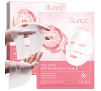 Masque visage au collagène, lot de 4 masques au collagène, masque hydrogel hydratant de nuit, véritables masques visage au collagène à hydratation profonde, amélioration de l'élasticité