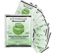 Masque Visage Biocellulose - Littorelle - Lot 10 - Apaisant & Hydratant - Aloe & Vit E - 98,8% Naturels