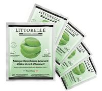 Masque Visage Biocellulose - Littorelle - Lot De 5 - Aloe Vera - Hydratant & Apaisant - 98,8% D'origine Naturelle