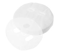 Masque Visage DIY 100 Pcs en Non-tissé Blanc pour Soins Salon | Feuilles Prépercées pour Yeux, Nez et Bouche, Usage Peau et Lotion, Lot de 100 Pièces
