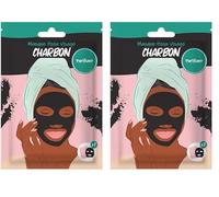 Masque Visage en tissus - Charbon - FRENCH TENDANCE (Lot de 2)