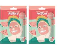 Masque Visage en tissus - Pastèque - FRENCH TENDANCE (Lot de 2)