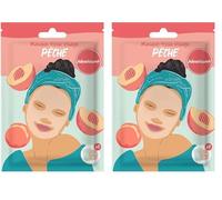 Masque Visage en tissus - Pêche - FRENCH TENDANCE (Lot de 2)