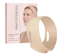 Masque Visage en V - Sangle Mentonnière Réutilisable | Modeleur de Mâchoire pour Sommeil | Polyester Respirant et Doux, Longueur 19,4 Pouces pour Sculpture du Contour