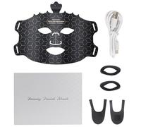 Masque Visage LED,7 Couleurs Thérapie Facial a la Lumière Proche Infrarouge en Silicone Flexible,Sans Fil Masque Led Visage Luminothérapie,Rechargeable Anti-Âge Beauté Luminothérapie