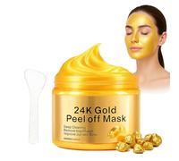 Masque Visage Or 24K Peel Off, Soin Purifiant Anti-Âge pour Nettoyer les Pores, Éliminer les Impuretés, Raffermir la Peau et Réduire les Rides, Hydratation en Profondeur