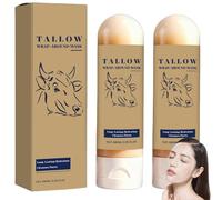 Masque visage peel-off au suif de bœuf, masque de nuit enveloppant, hydratation intense, lissage et élasticité, atténue les ridules et les rides et resserre les pores (2pcs)