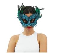 P'TIT CLOWN - Loup Plumes - Masque Déguisement Adulte - Pour Compléter Tenue Carnaval, Fêtes de Fin d'Année, Nouvel An, Noël et Fêtes Costumées (Loup plumes et écailles - avec élastique)