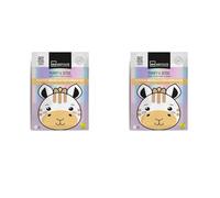 Masque Visage Vegan Enfant et Adulte en tissu Girafe Imprimée - Purifiant et Détoxifiant - Routine Beauté, Soin du visage, Hydrate la peau - Idée cadeau Fille, Femme, Pose facile - 1 unité (Lot de 2)