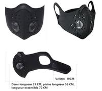 Masque - Visière de Protection - Noir - Anti-Pollution - Multisport - Ski