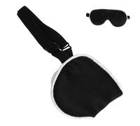 Masque Yeux Bébé en Soie Noire, Sommeil Confortable | Doux Peau, Portable et Facile à Porter, Cache-œil Léger pour Bébé, Usage Nuit