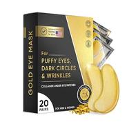 Masque Yeux Collagène Or - Atténue visiblement les poches, les cernes et les ridules. Enrichi en extrait de Centella Asiatica, convient aux hommes et aux femmes.