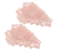 Masque Yeux en Pierre Rose Quartz Cœur, Massage Facial Froid | Pierre de Cristal, Forme Cœur, Design Simple et Joli, Isole la Lumière, Paire pour Relaxation Oculaire
