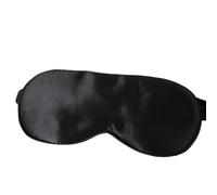 Masque Yeux Masque for les yeux de sommeil en soie, masque de sommeil doux, Patch for les yeux, respirant, Bandage sur les yeux for dormir(Black)
