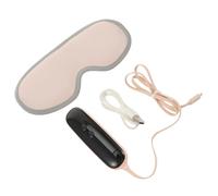 Masque Yeux Massant Réglable, 1800 Ma, Cuir Coton Rose | Affichage Numérique Complet, Interface Usb, pour Soulager le Stress, Usage Maison et École