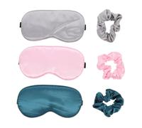 Masque Yeux Portable, Lot de Deux, en Soie Synthétique | Design Souple et Confortable, Bloque la Lumière, Style Créatif Couleur Aléatoire