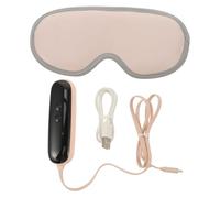 Masque Yeux Rechargeable 1800ma en Cuir Coton, Rose | Affichage Numérique Intégral, Massage Autour des Yeux, , Interface USB