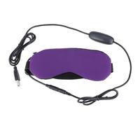 Masque Yeux USB Vapeur Chaud Froid, Pourpre, Unisexe | Cuir, Réutilisable, Bloque la Lumière, Usage Maison et Voyage, Réglage Automatique