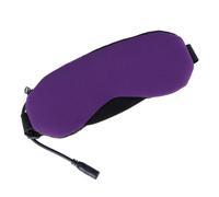 Masque Yeux USB Vapeur Unisexe Cuir pour Voyage Bureau | Mode Chaud et Froid Réglable, Réutilisable, Bloque la Lumière, Réglage Automatique, Pourpre