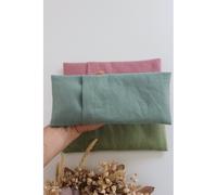 Masque yeux yoga - lin vert kaki