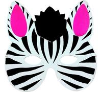 Masque Zèbre Enfant Taille Unique Blanc