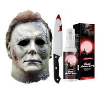 Masque Zombie Homme Adulte en Silicone Réaliste pour Halloween - Effrayant & Confortable 90-100dB Fahrradklingel aus Alu - Universell für E-Bike Werkzeuglos montierbar Rostfrei Wetterfest