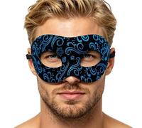 Masquerade Masque Men - 17,5x8,3 cm Masque de bal de style Venise, accessoire de costume complexe | Couvre-visage sophistiqué en PVC pour papa mari, fête d'Halloween, carnaval, soirée de bal, célébrat