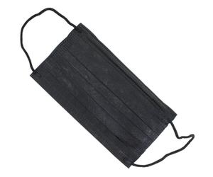 Masques 3 plis noirs à élastiques de type II (boîte de 50)