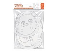Masques à décorer en carton - GRAINE CRÉATIVE - Lot de 6 - Animaux - Blanc - Activités créatives