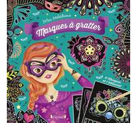 Masques à gratter - Pochette avec 8 masques à gratter, 1 élastique, des bracelets et pendentifs à gratter - À partir de 6 ans