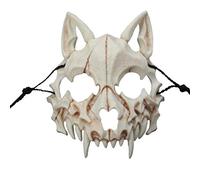 Masques à mâchoires mobiles pour Halloween, 24 x 23 x 14 cm Masque de loup-garou du dieu dragon japonais d'Halloween Masque de squelette animal Cosplay