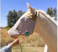 Masques anti-mouches pour chevaux, 70 % anti-UV, masque anti-mouches respirant pour équins, durable, confortable pour une protection toute la journée, taille cheval (masque anti-mouches pour cheval