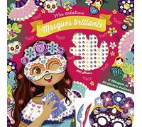 Masques brillants - Pochette avec 6 masques à décorer avec des strass et autocollants pailletés - À partir de 6 ans