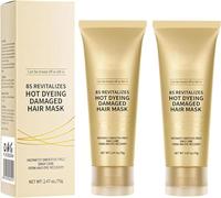 Masques capillaires revitalisants pour cheveux abîmés par coloration à chaud 8 secondes, Lisse instantanément les frisottis, Soin réparateur hydratation intense sans rinçage, Hydratation et réparation